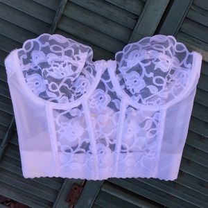 Vintage NWT Victoria's Secret Tulip Lace Longline Bra